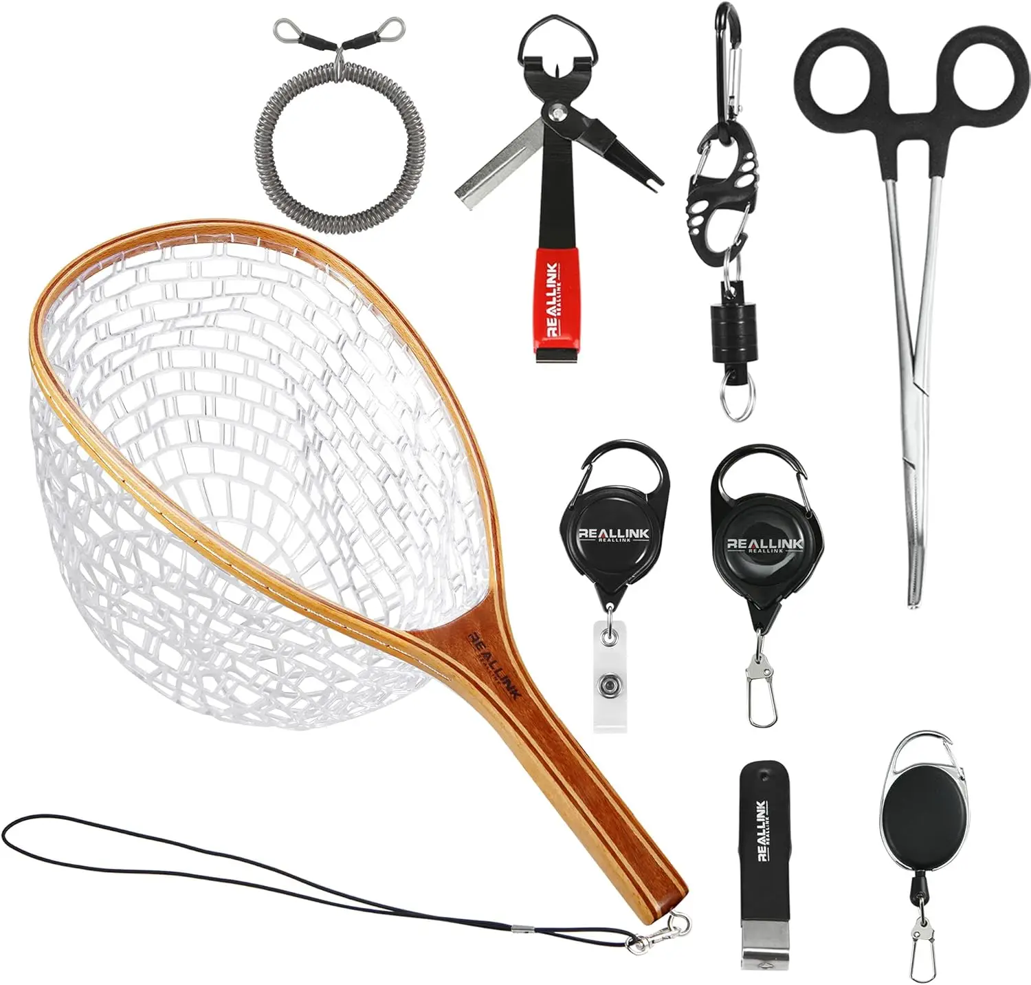 

Fly Fishing Combo Kit with Knot Tying Tool, Hook Remover, and Landing Net for Salmon and Trout
