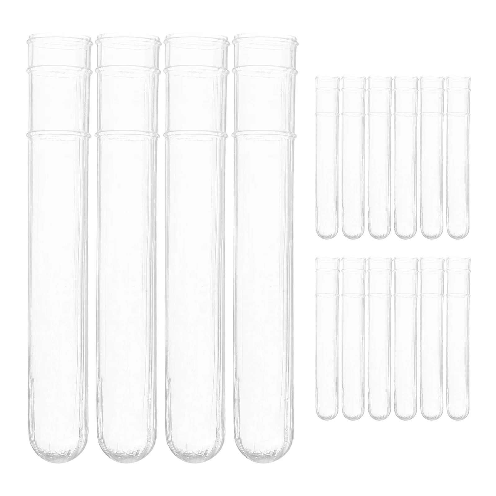 100 Pcs Blood Collection Tube Plastic Vials Mini Bottles Miniature Powder Test Tubes Halloween