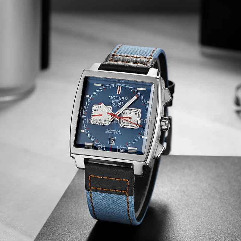 OUPAI 2025 New Arrival Chinese Fashion Chronograph Wristwatch Man Square Sport Watch Racing Waterproof Luminous Watch
