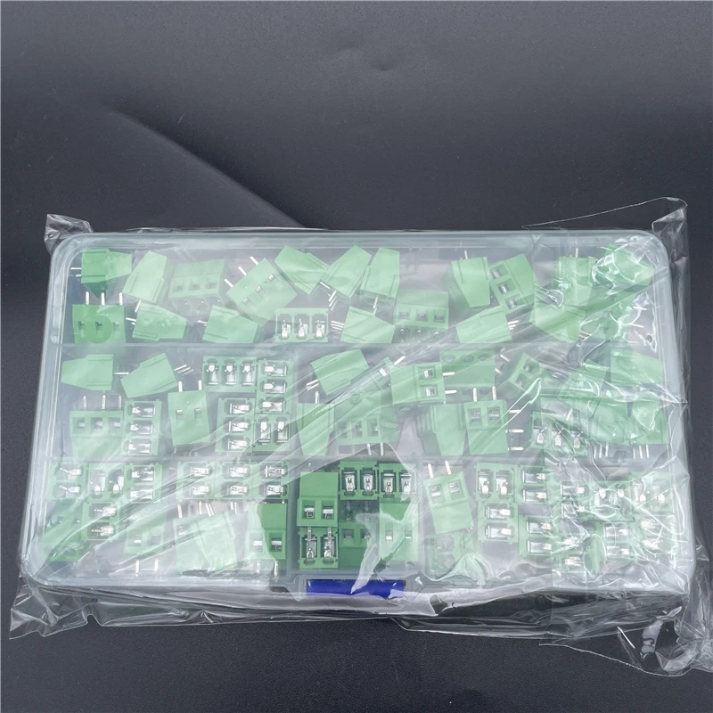 80PCS KF128-2P 3P green thread screw terminal connector KF128 pitch 5.0MM