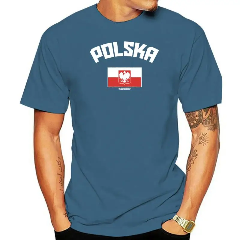 Threadrock MenS Polska Polish Flag T-Shirt Poland Pride Full-Figured Tee Shirt