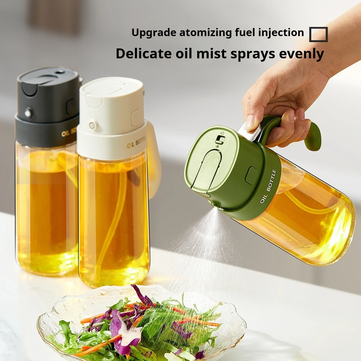

Spray Dual-purpose Oil Spray Pot Household Leak-proof Sealed Seasoning Bottle Oil Tank Pot Glass Atomizing Oil Spray Bottle Does