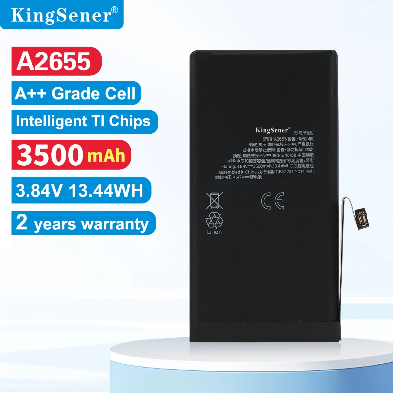 KingSener A2655 3.84V 3500mAh/13.44WH Replacement Li-Polymer Battery For Apple iPhone 13 Accumulator Batteries