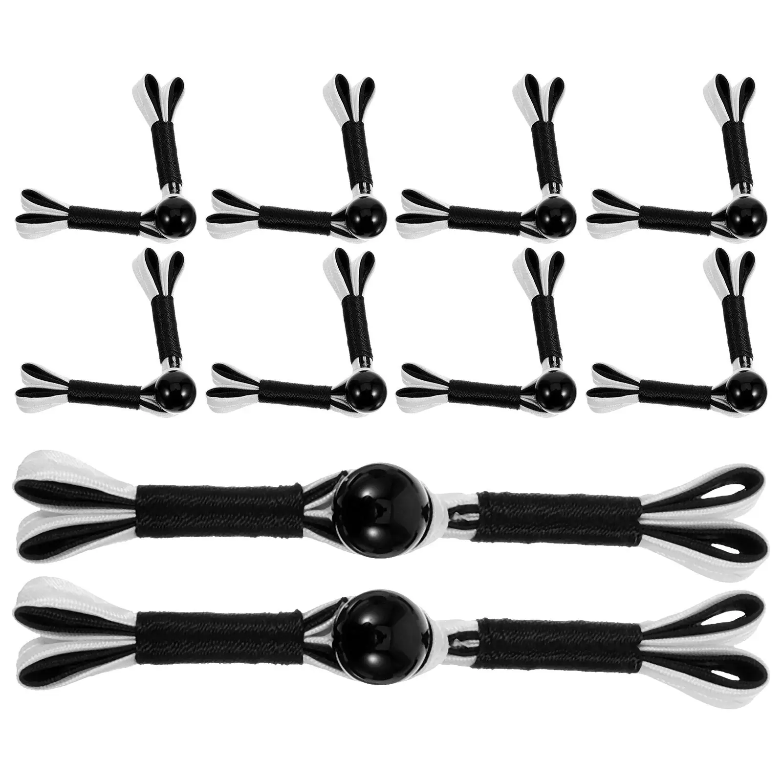10Pcs Jade Bead Swallow Tail Knot Sewing Buttons Decorative Chinese Style Clothes Buttons for Cheongsam Crafts DIY Clothing