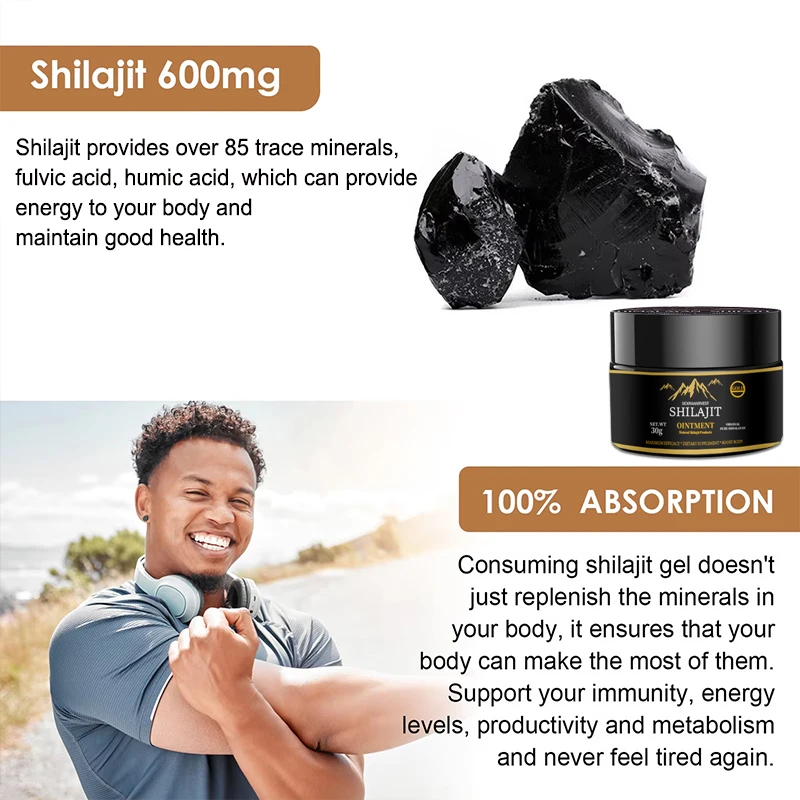 Oringnal Shilajit Resin,Natural Pure Himalayan Shilajit Resin Fulvic Acid,Supplement for Immune Health,85+ Trace Mineral 30g