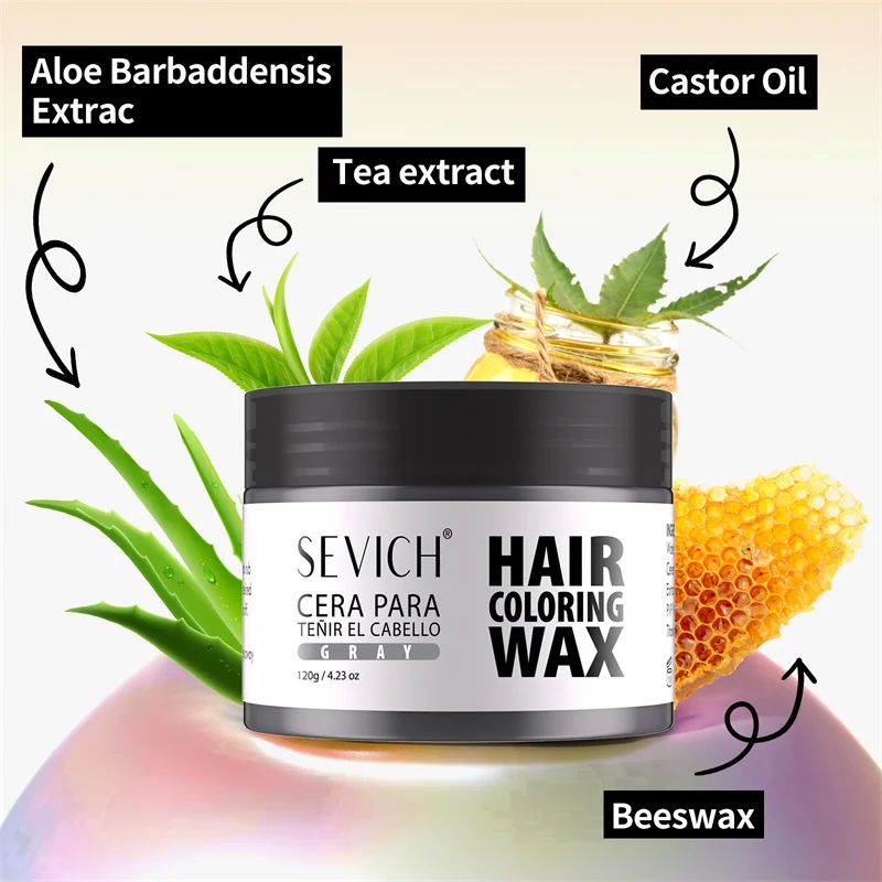 11-Color Temporary Hair Color Wax &Hair Styling Paste,Disposable Colorful Hair Dye Cream Hairs Beard and Eyebrows Colour Product view 6
