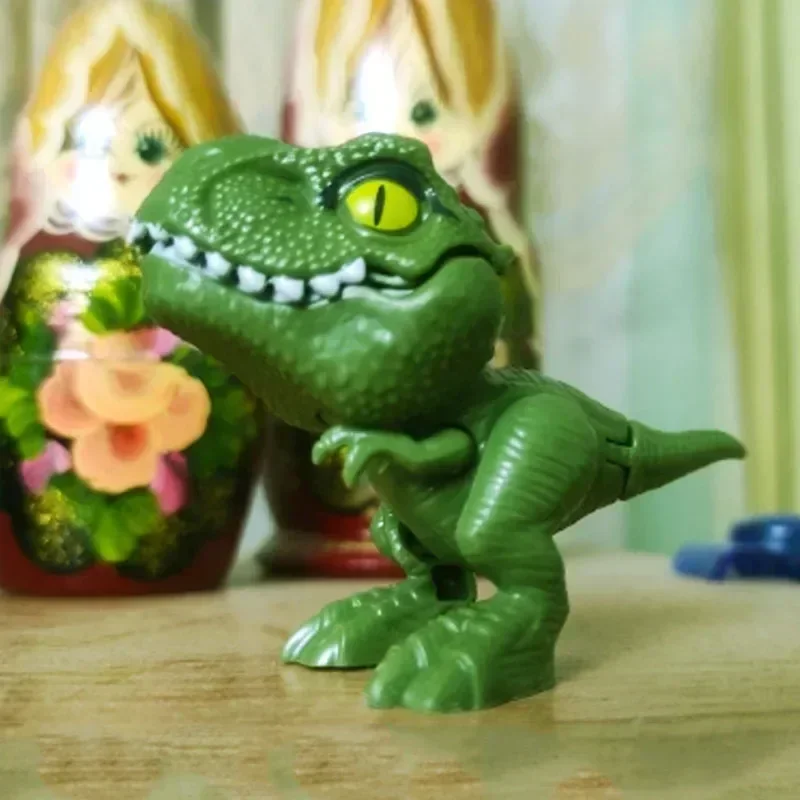 5/10 sztuk palec dinozaur Anime figurki zabawki śmieszne dinozaury jaja interaktywna gryząca ręka kreatywny Tricky Tyrannosaurus Model zabawki