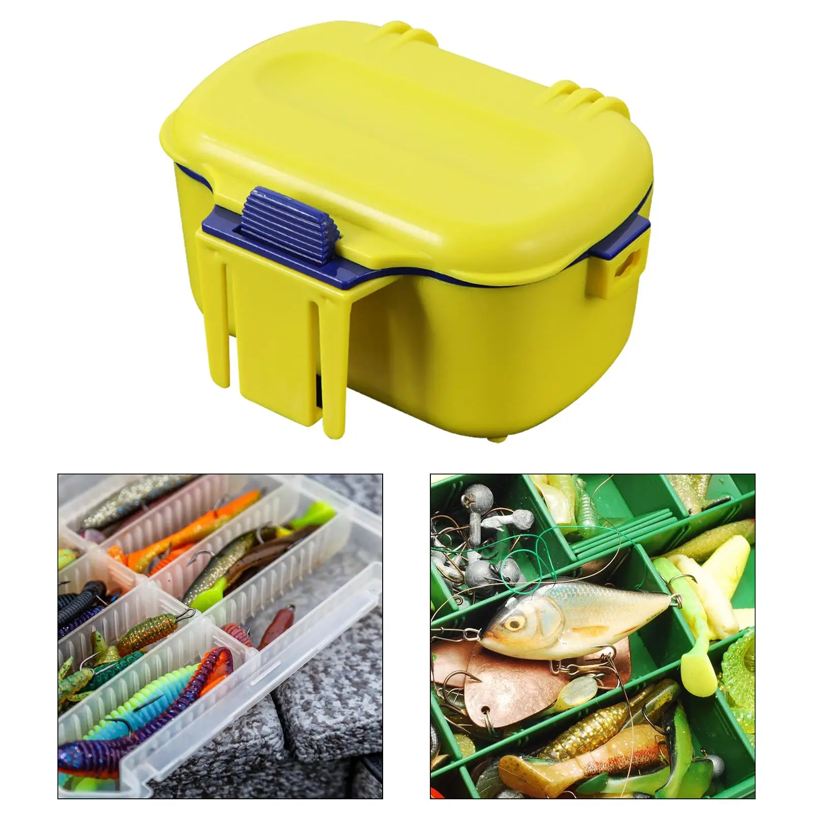 Fishing Lure Box Removable Partition Live Bloodworms Box Equipment Accessory Organizer Breathable Portable Worm Lure Storage Box