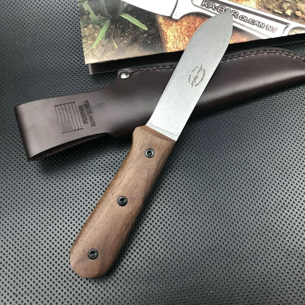 

Trskt BECKER KEPHART BK62 Hunting Knife,Nordic Classic Outdoor Knife Survival Knives,Rescue Knives Wood Handle + Leather Sheath