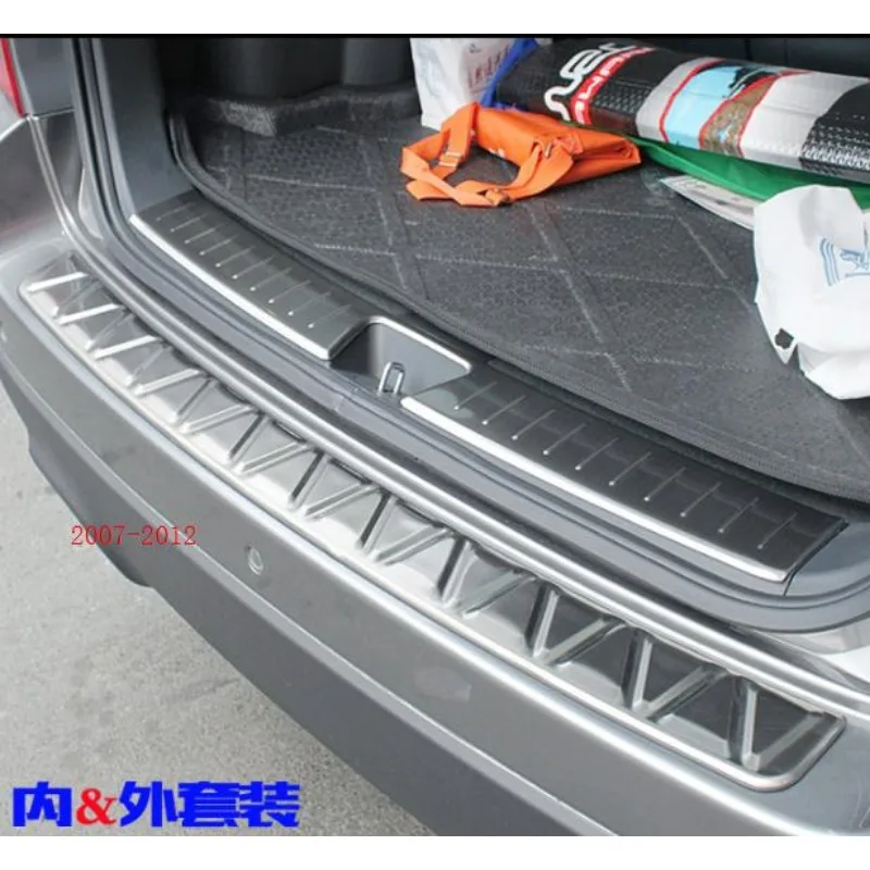 High Quality Car Accessories Stainless Steel Rear Bumper Foot Plate For KIA Sportage 2007 to 2012