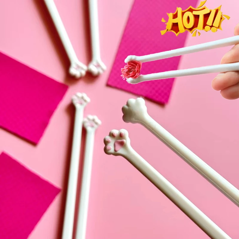New Cat Paw Chopsticks For Baby Kids Beginner Practical Chopstick Easy Use Learning Training Helper Dishe Reusable Tableware