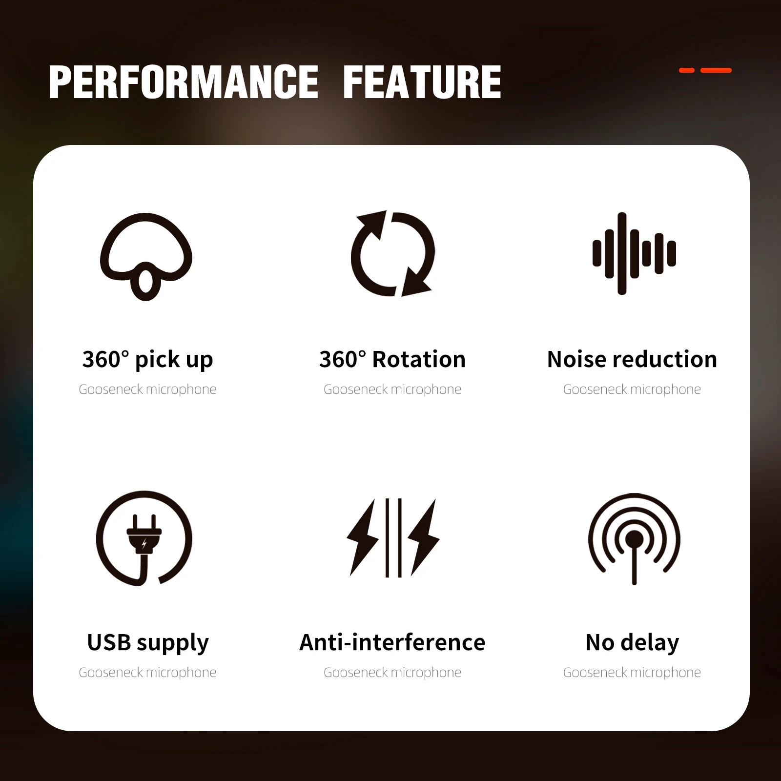 Debra GSN10 Professional Desktop Gooseneck Microphone 360 Rotation Adjustment Microphone For Video Karaoke Online Teaching Video