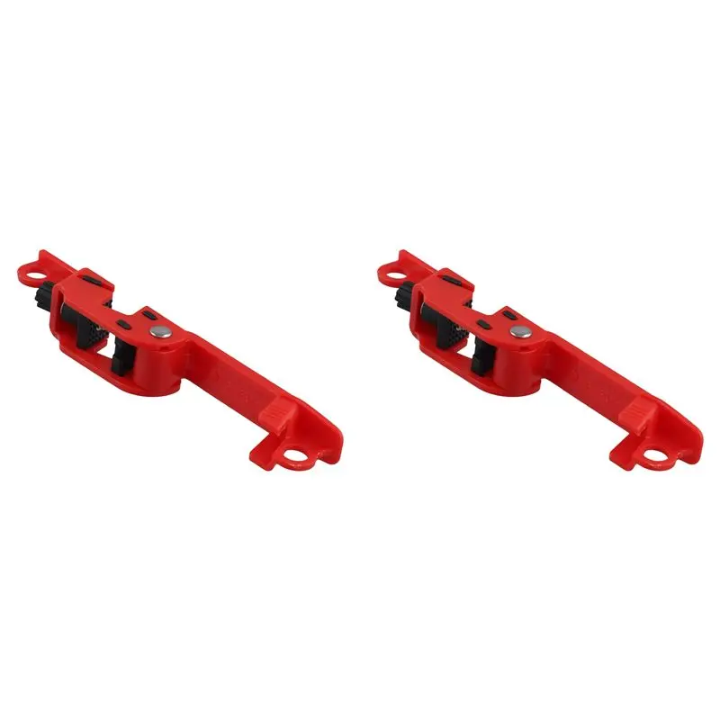 ABJN-2X Red Electrical Box Circuit Breaker Lockout, Tagout Breaker Box Lock For Standard Single And Double Toggles