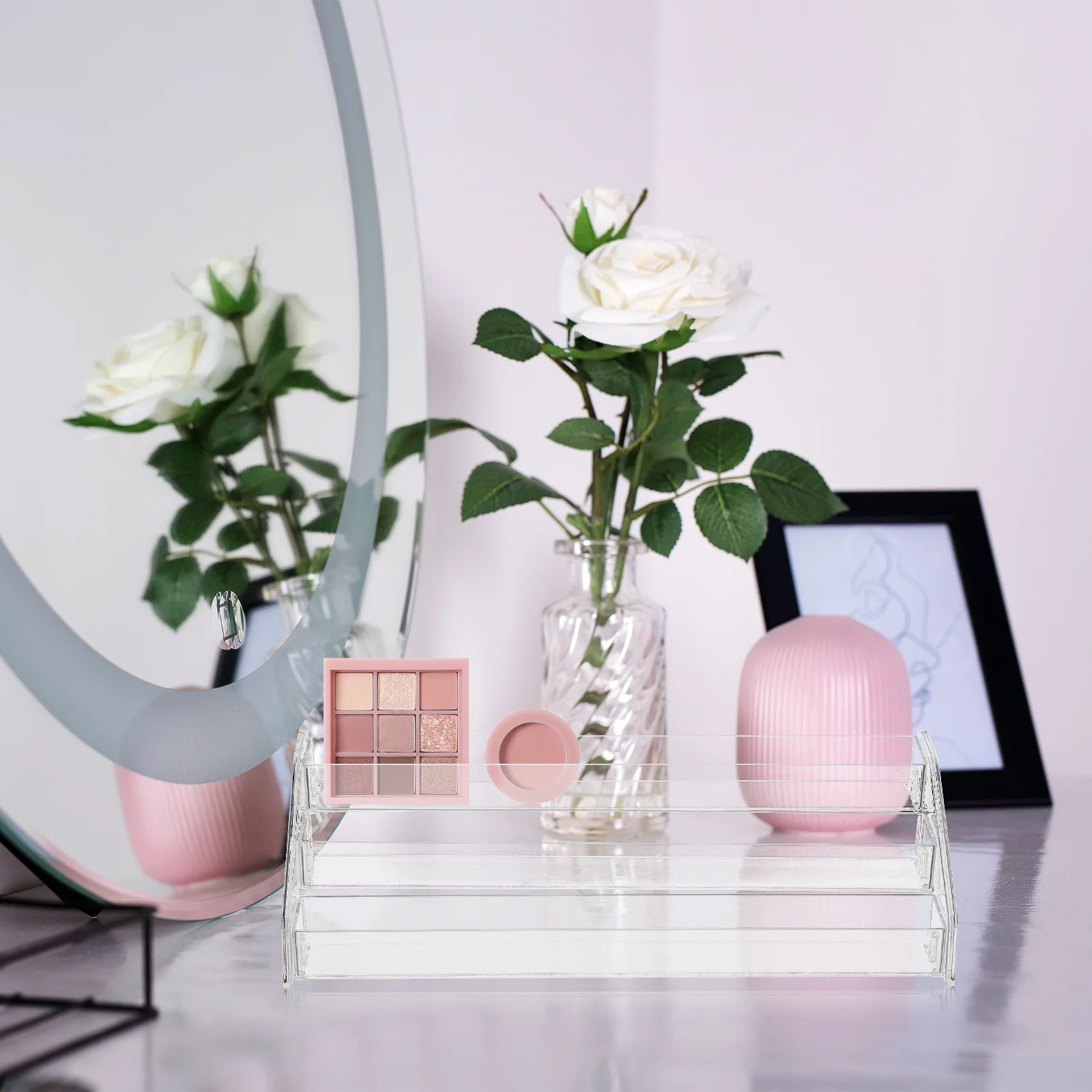 Make-up Organizer Acryl Oogschaduw Palet Organizer Vanity Opbergdoos Parfum Nagellak Houder Compacte Display Stand