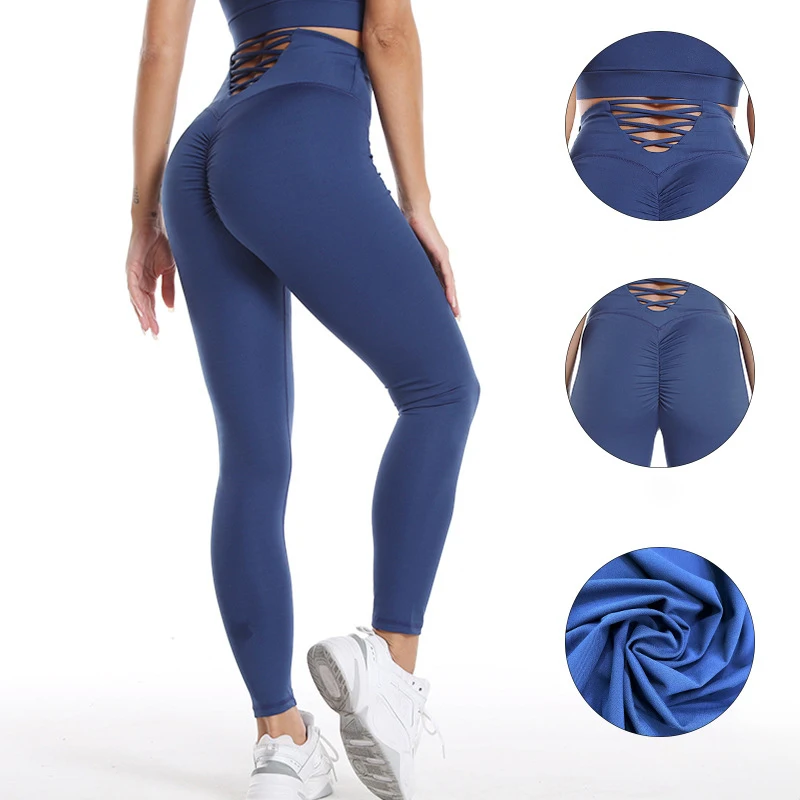 

Sexy Hollow Out High-Waisted Sports Leggings Woman Gym Butt Lifting Shaping Yoga Pants Women Stretch Breathable Running Trousers