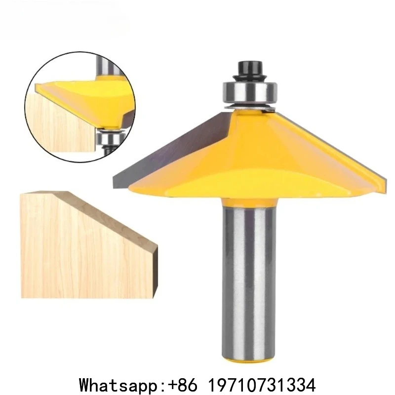 

60 Deg Bevel Edge Forming Chamfer Router Bits with Bearing Chamfering CNC Wood Cutting Tools Woodworking Milling Cutter 1PC