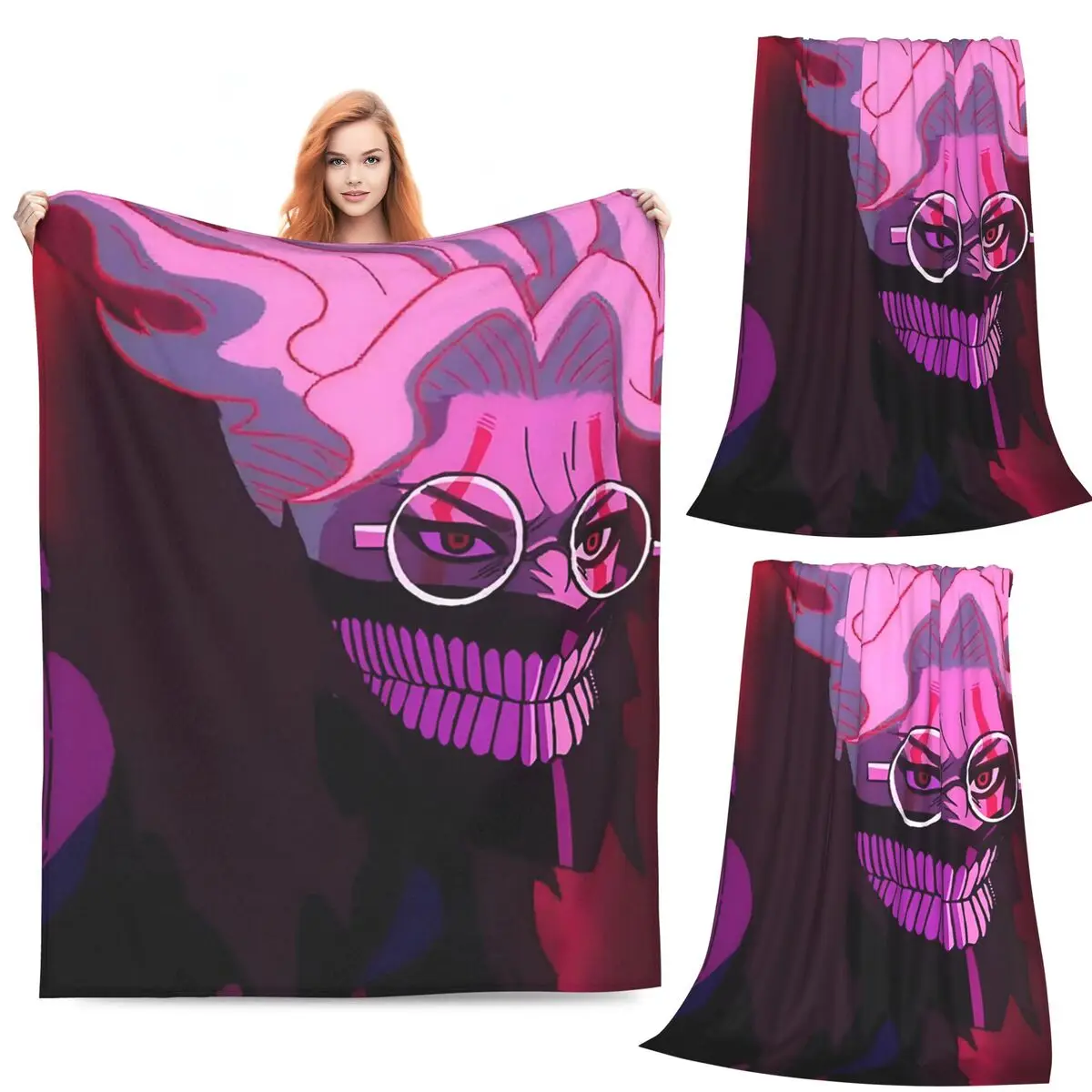 

Dandadan Anime Eyes W Kaji Manga Blankets Fleece Sofa Throw Blanket Multi-function for Home Bedroom Office Throws Bedspread