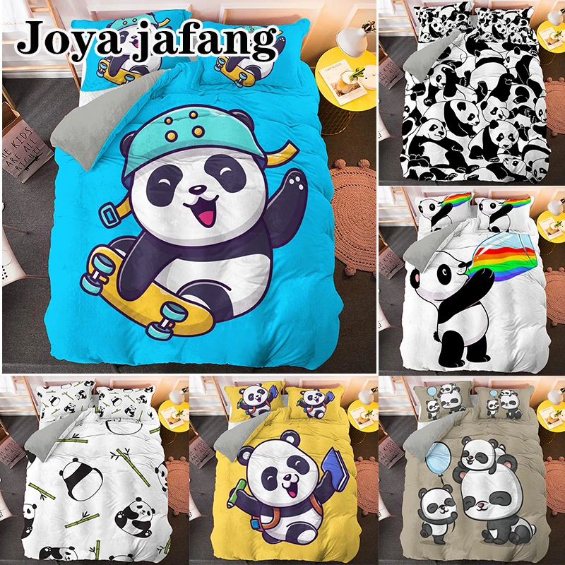 

New 3D Printing Cartoon Panda Bedding Bedding 2/3pcs Duvet Cover Sets Bedding Set Bedroom Decor