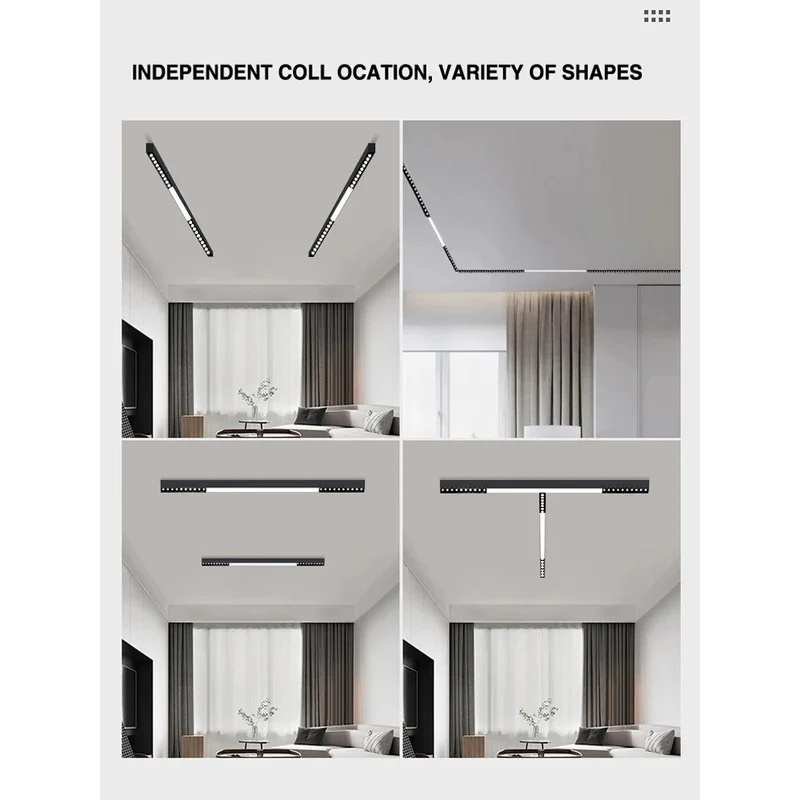 

Surface mounted without main lamp living room lighting grille led ceiling lamp restaurant balcony home bedroom long linear lamps
