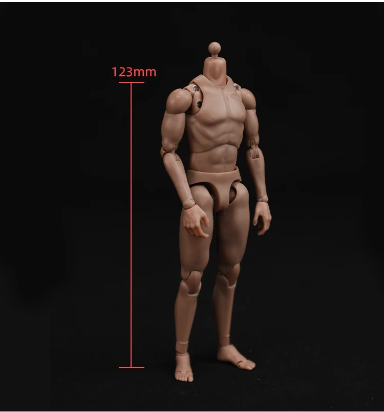 MB101 MB102 1/12 Super-Flexible Movable Muscle Male Body 6‘’ Soldier Nude Action Figure Super Flexible Body Toys for 1:12 Head