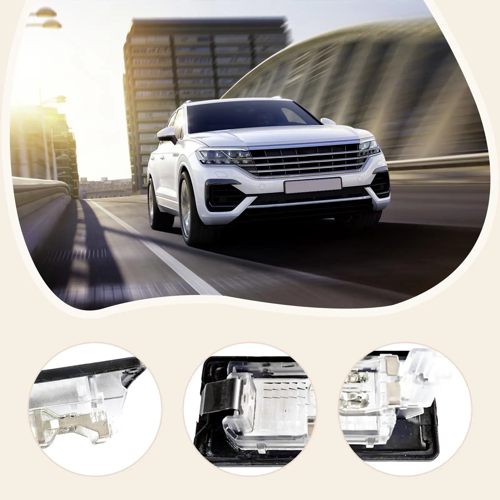 1 par de luz traseira da placa de licença 56D943021 iluminação para VW Passat Tiguan
