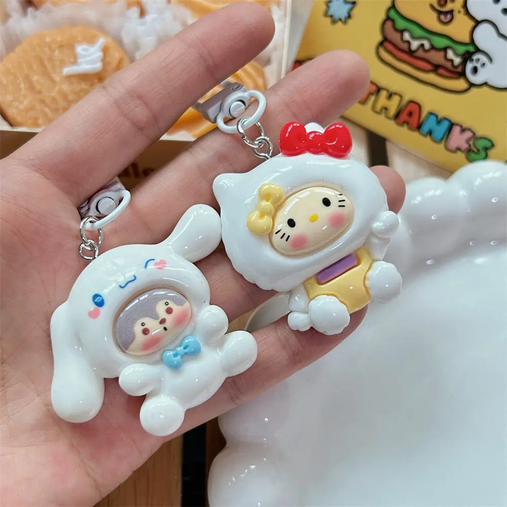 Cute Cartoon Sanrio Pendant Sweet Kawaii Funny Doll Keychain For Women Girls Simple Backpack Decoration Accessories Gifts