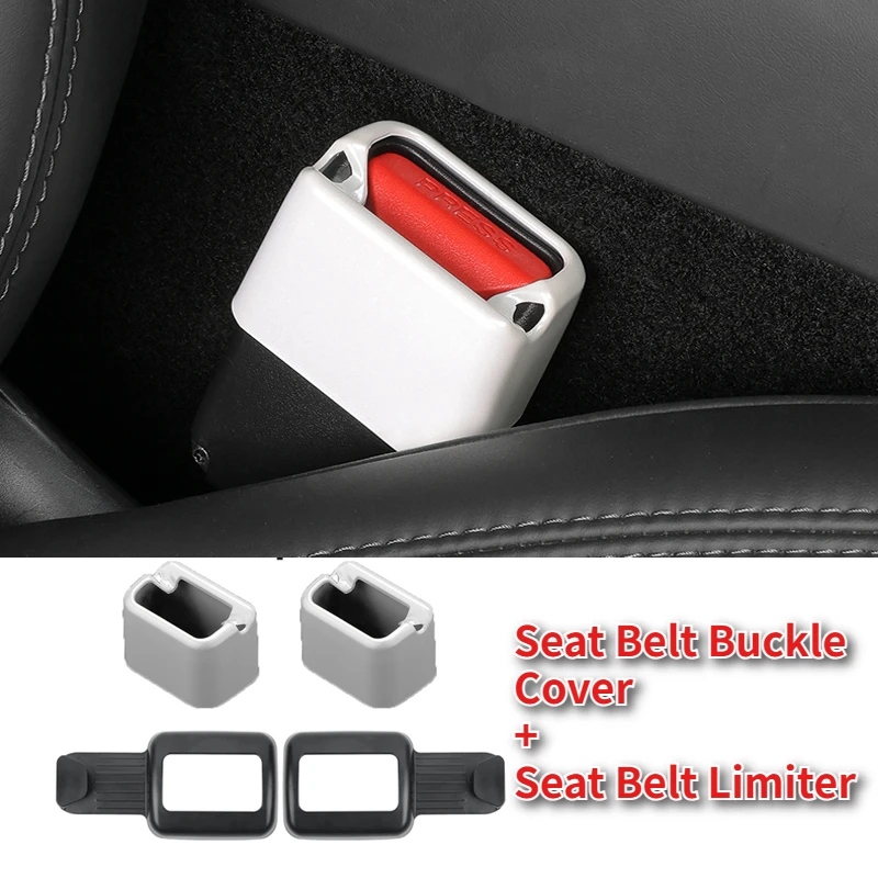 

2 шт. чехол с пряжкой ремня безопасности для Tesla Model 3/Y/S/X/3+ Model Y Launch 2025 ABS гнездо ремня безопасности защитный чехол автомобильные аксессуары