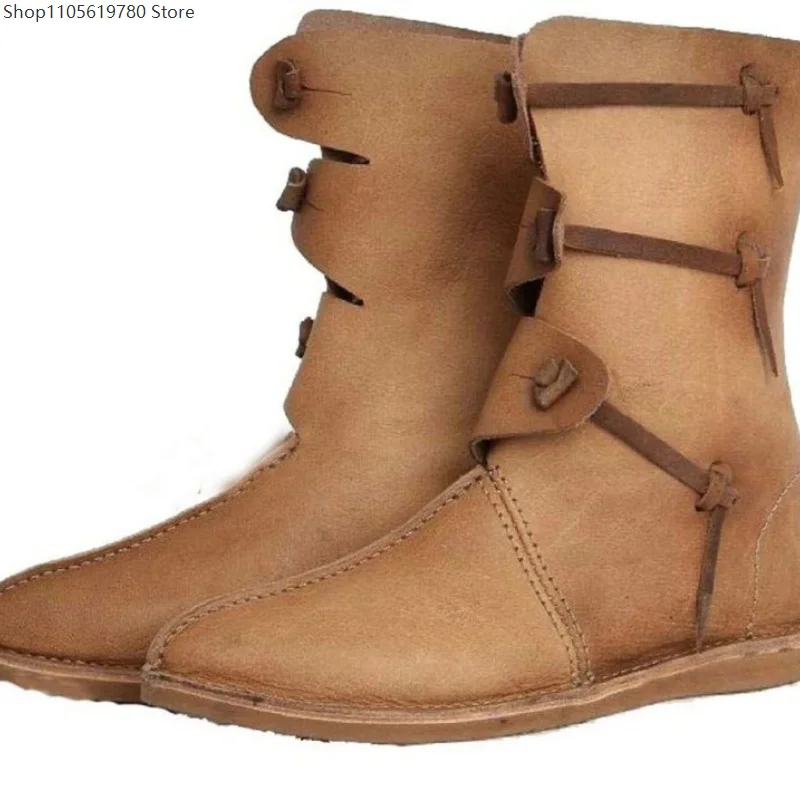medieval-viking-retro-pirate-round-toe-men's-roman-style-pu-leather-boots-halloween-festival-party-cosplay-knight-boots-2026