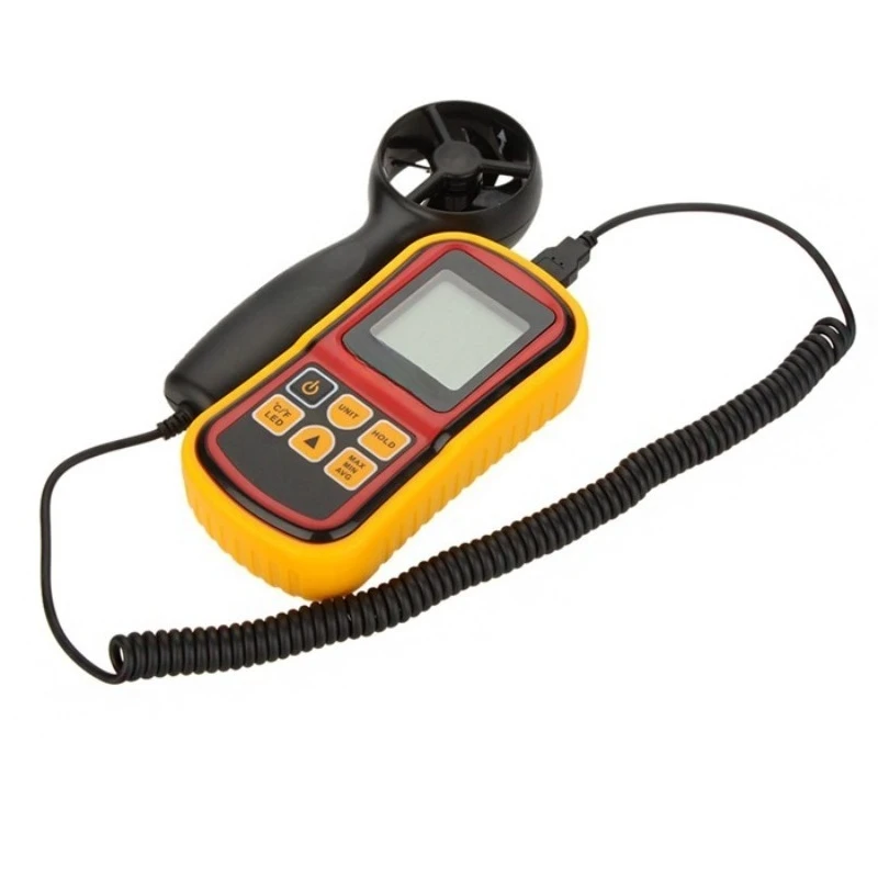 Digital anemometer, portable wind speed measurement, wind temperature measurement