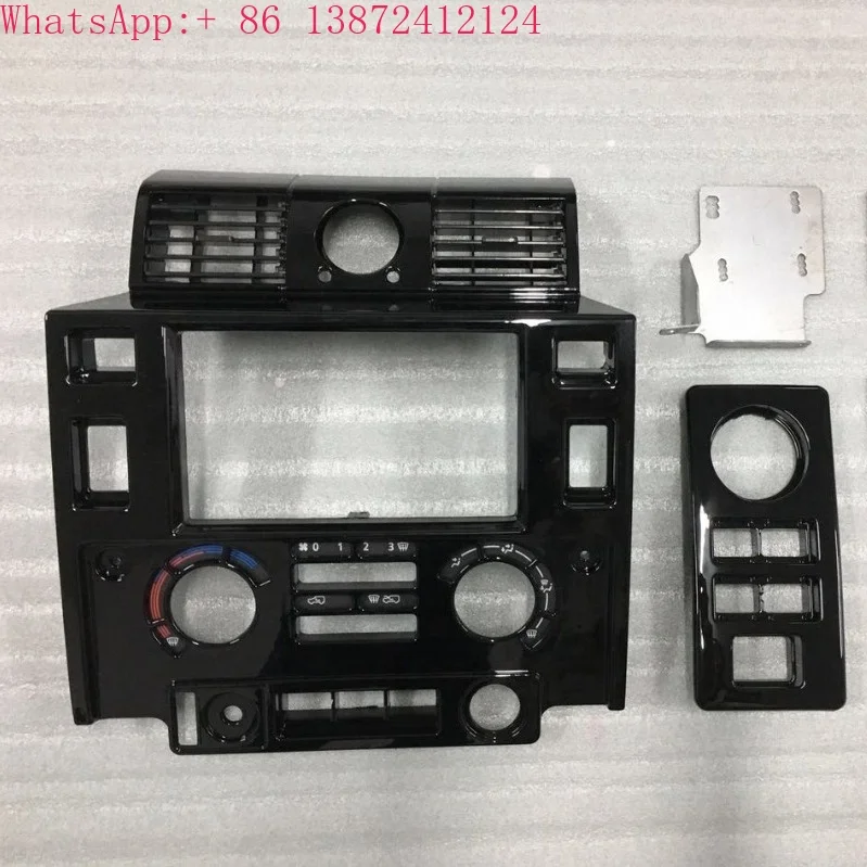

Dashboard Center Console for Land Rover Defender 110/130/90 Interior Double Din Dashboard Glossy Black Matt Black Carbon Look