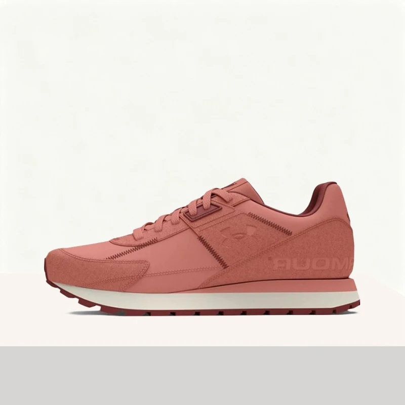 Under Armour HOVR Sonic 5 Pink White Versatile Shock-Absorbing Durable Low-Top Lace-Up Casual Women Shoe 3024906-002