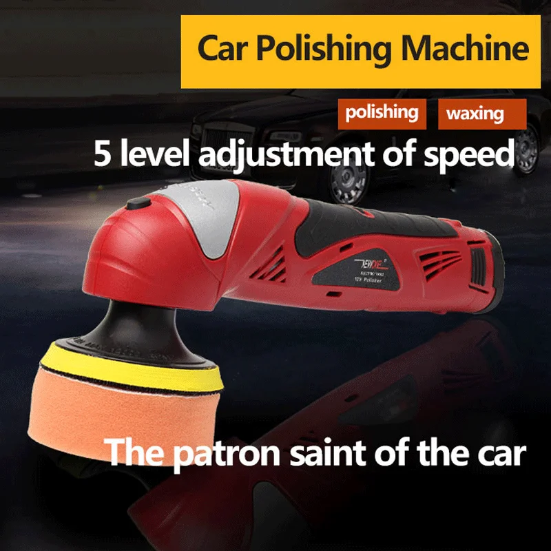 Imagem -05 - Polimento Máquina com Bateria de Lítio Polidor de Carro Ajuste de Nível de Velocidade Lixadeira Ferramenta de Poder de Enceramento 12v 2.0ah