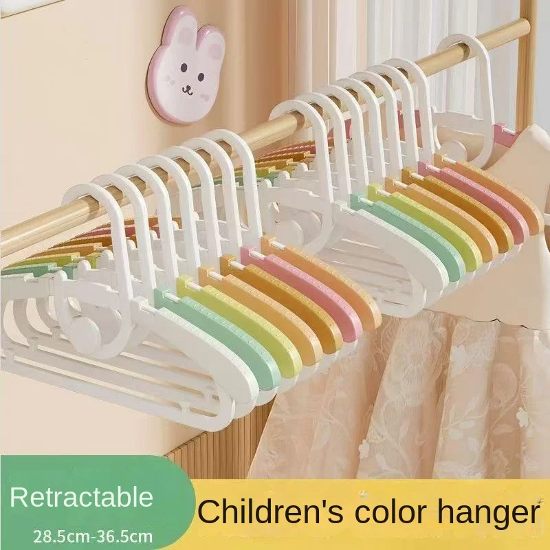 cabides-de-roupas-infantis-retrateis-e-empilhaveis-coloridos-em-tons-de-arco-Iris-6-12-24-pecas-feitos-de-material-novo-reforcado-duraveis-e-adequados-para-bebes-de-0-a-18-anos