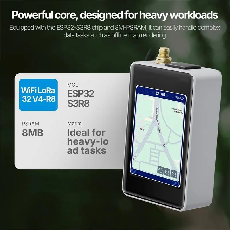Y17A Lora 32 V4 Meshtastic GPS With Case Touch Screen Wifi Lora 32 Mesh Network Wifi Lora BLE Dev-Board