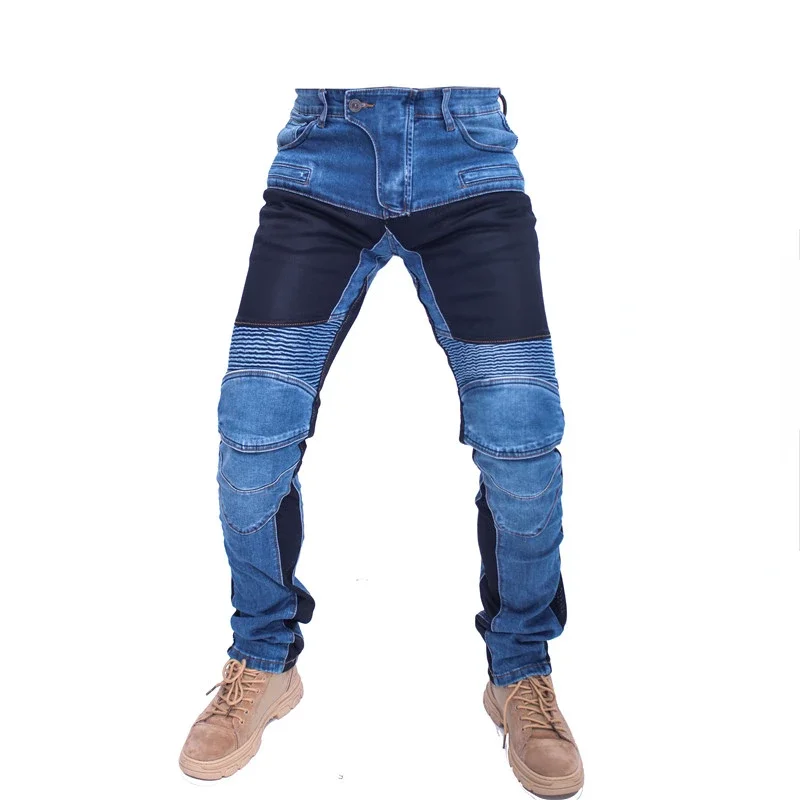 

MOTORPOOL UBS06 PK719 Jeans Leisure Motorcycle Men's Off-road Outdoor Jean/cycling Summer Pants with Protect Equipment