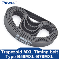 POWGE 5PCS MXL Timing belt B57 B58 B59 B60 B61 B62 B63 B64 B65 B66 B67 B68 B69 B70 B71 B72 B73 B74 B75 B76 B77 B78 Width 3-20mm