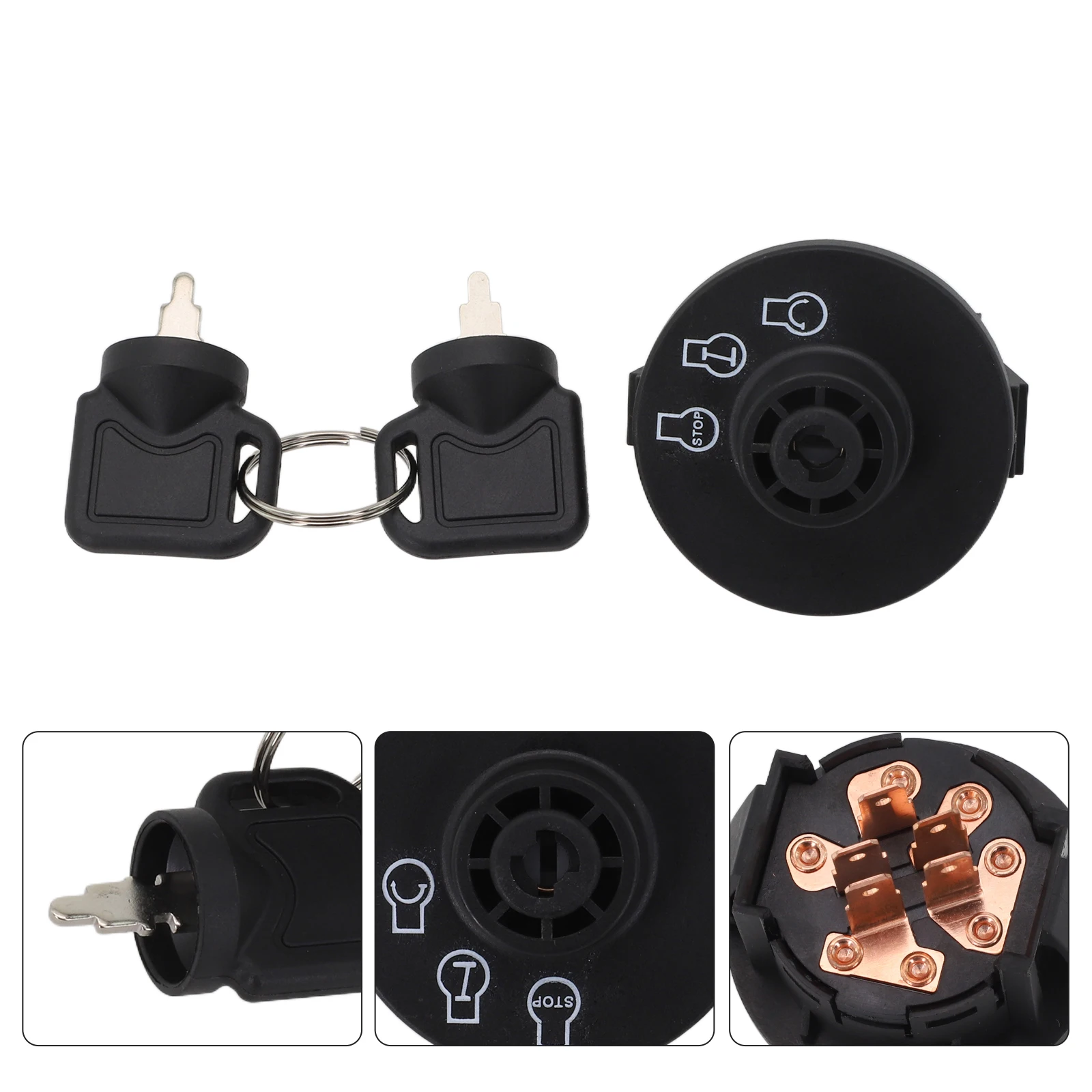 Keys 5 Terminal String Trimmer Parts Ignition Switch For ExMark For Toro 117-2221 137-4100 3 Postion Compatible
