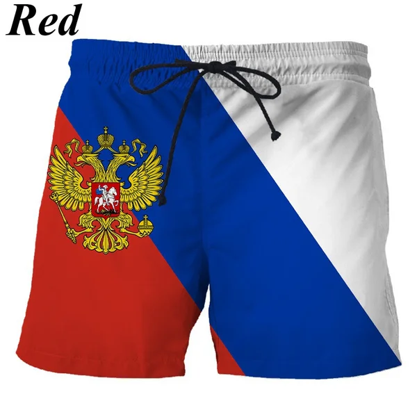 Summer Russia Fashion Casual 3D Shorts Trendy Men's Shorts