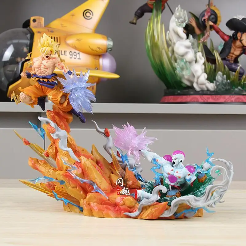 

25cm Anime Dragon Ball Son Goku Vs Frieza Action Figures Pvc Model Doll Collection Desk Decoration Statue Ornament Toys Gifts