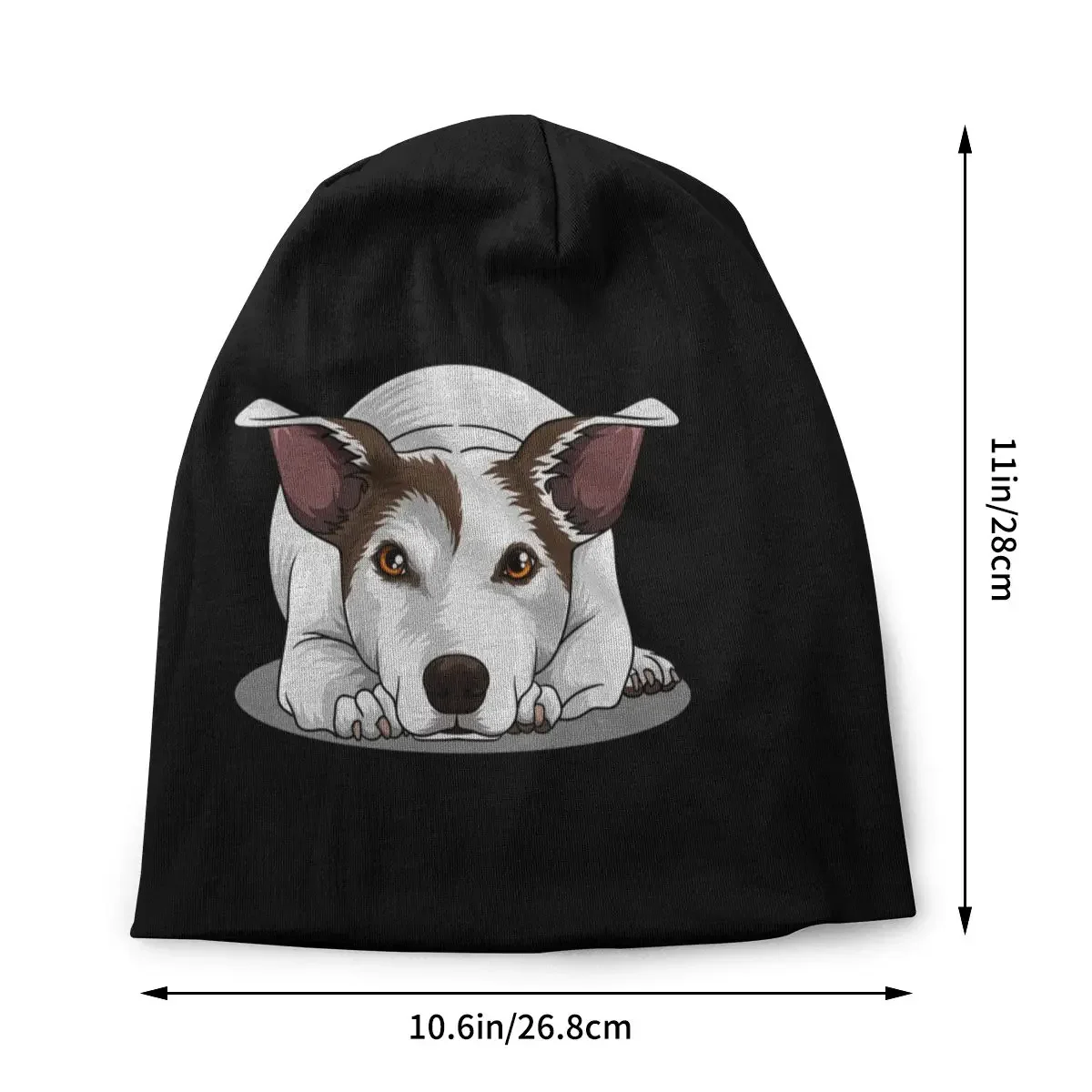 Custom Unisex Winter Warm Bonnet Homme Knit Hats Street Jack Russell Terrier Beanie Cap Outdoor Animal Dog Beanies Caps For