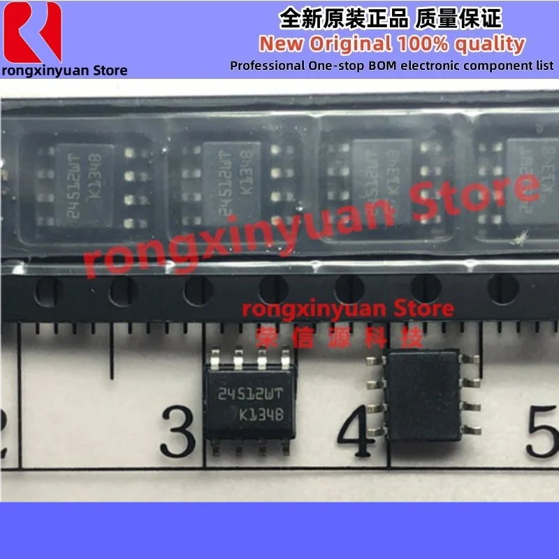 10Pcs 24512WT M24512-WMN6TP M24512-WMN6P M24512 SOP-8 512 Kbit Serial I²C Bus EEPROM Original New 100% quality