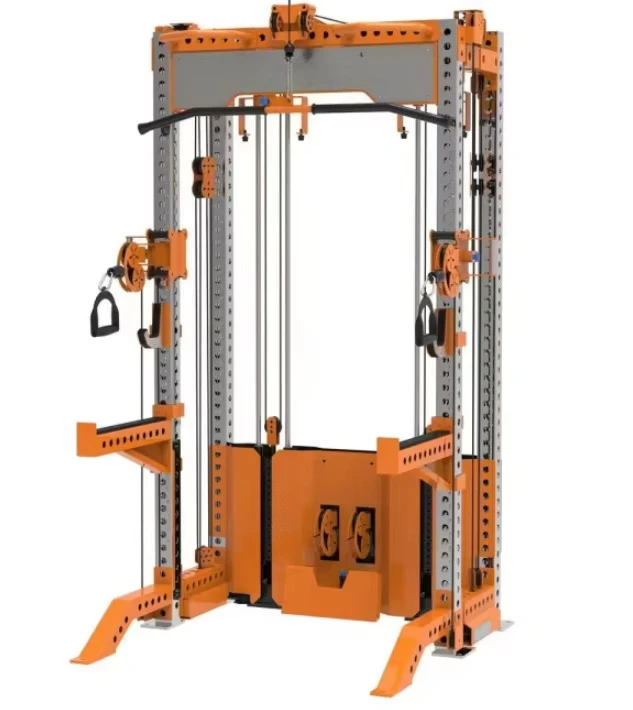 %E Multi Functional Commercial Small Bird-shaped Gantry Crane with Movable Pulley Stainless Gym Fitness Power Rack Equipment