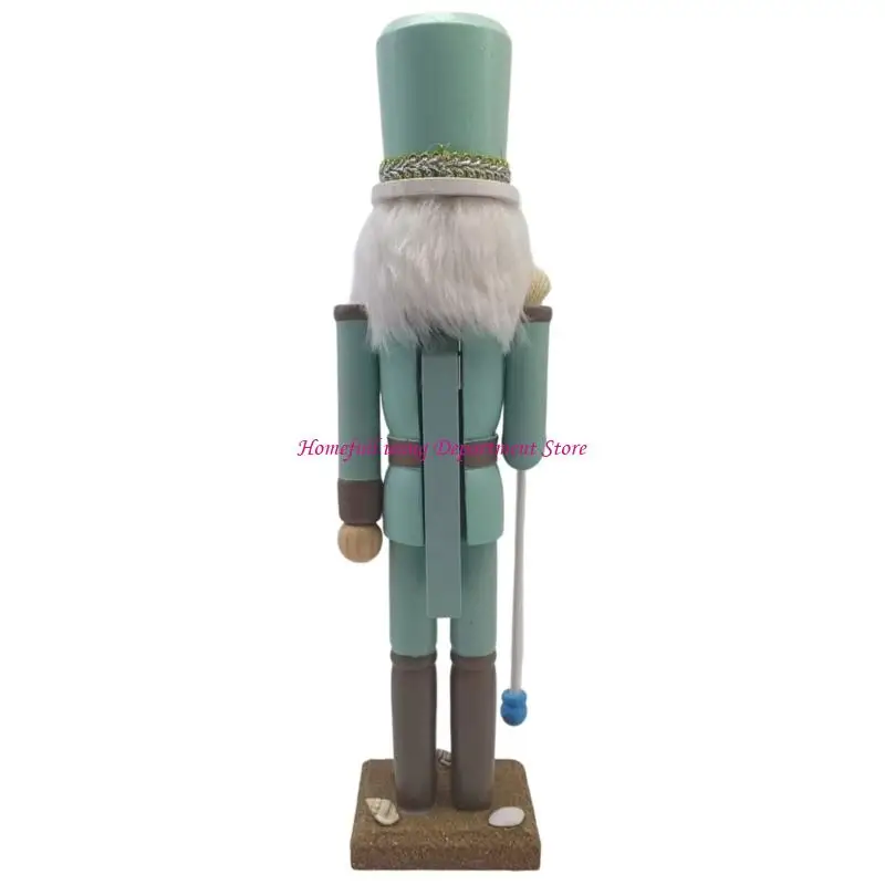  Nutcrackers King Statue Ocean Coastal Theme Christmas Wooden Tabletop Ornament