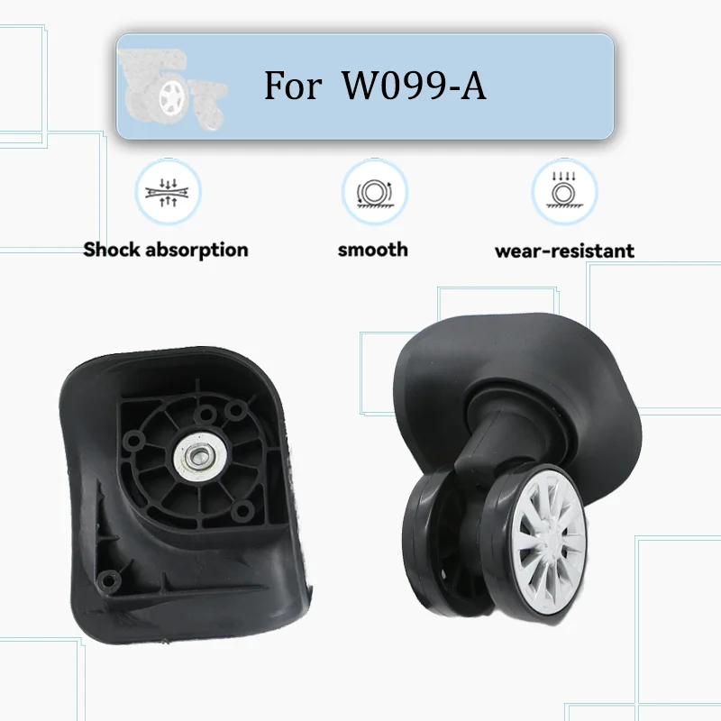 

For W099-A Luggage Wheel Replacement Parts 360-Degree Swivel Wheels Quiet & Durable Wear-Resistant Luggage Wheels