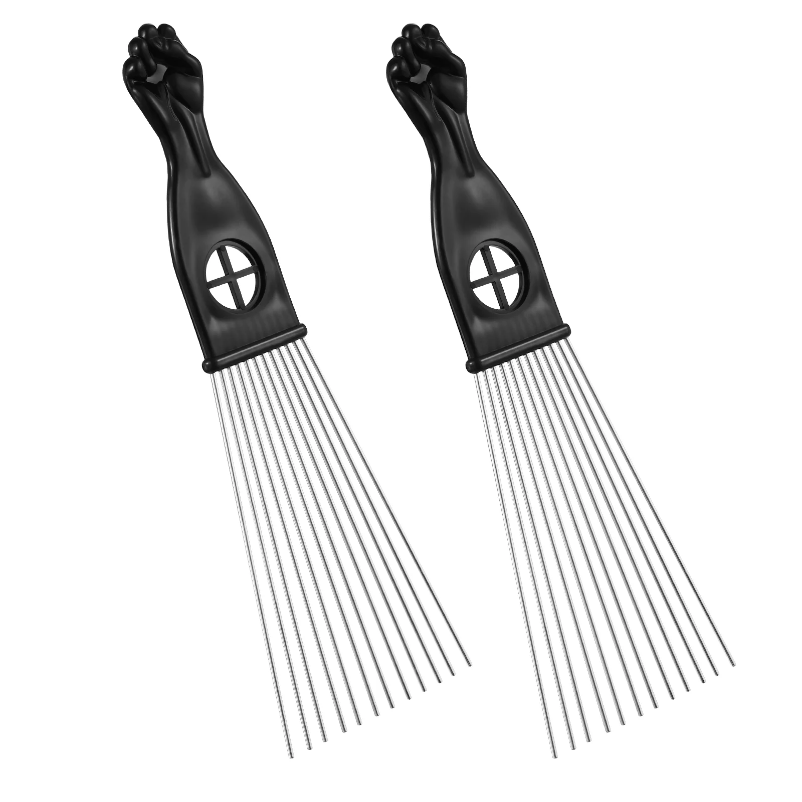 Slick Comb Wide Hair Styling Supplies Hairdressing Metal Pick Steel Needle Rake Man