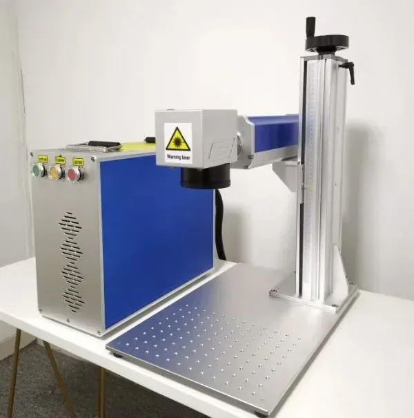 

JPT or Raycus fiber laser marking machine with SG7110 head MW 450W power supply BJJCZ V4 mainboard and rotary support lightburn