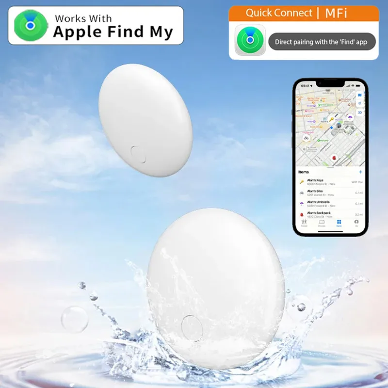 Timethinker Bluetooth Key Finder GPS work with Apple Find My Global Network Replace AirTag Tracker For IOS System Bag Locator