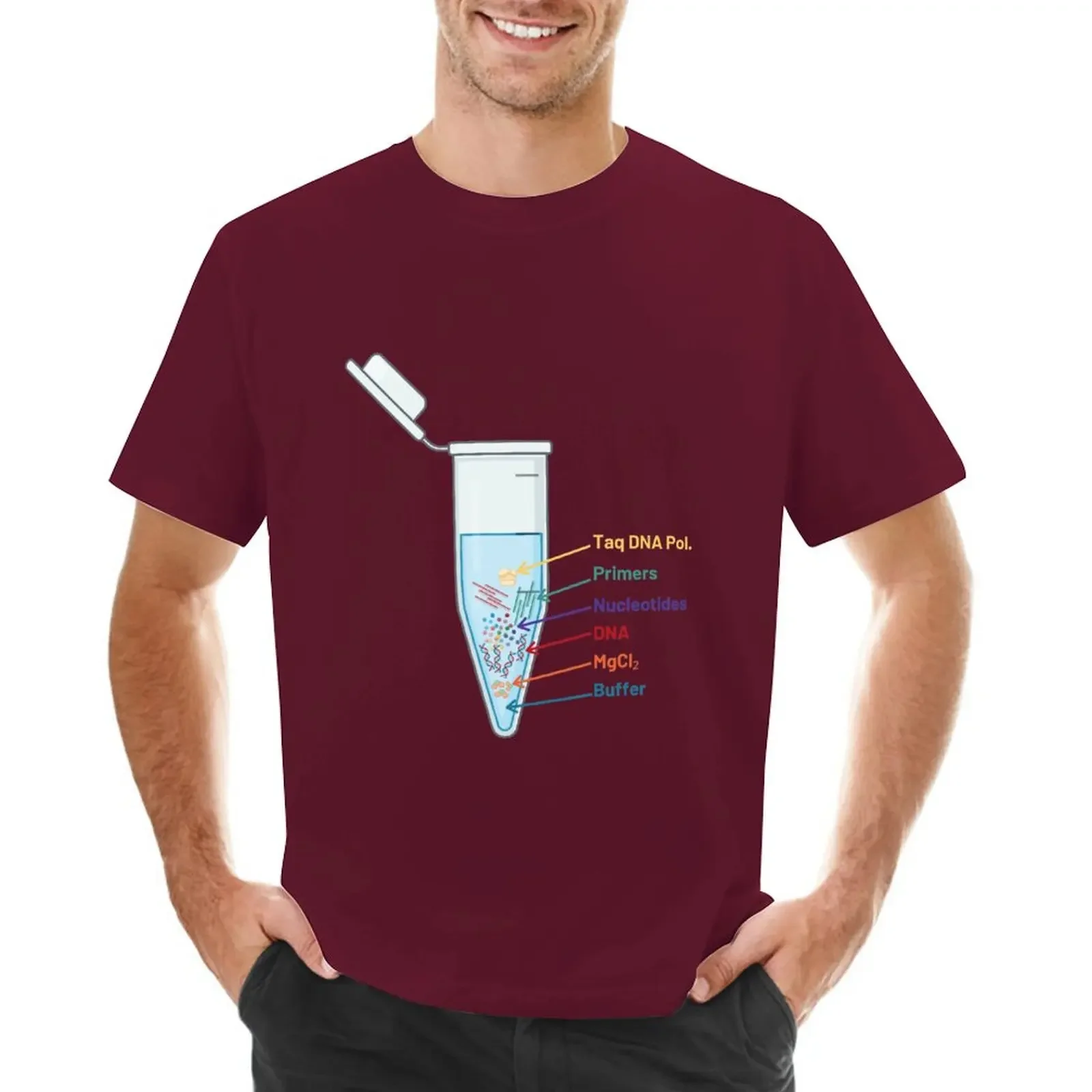 New Arrival fashion The Perfect PCR Polymerase Chain Reaction Process Steps Chemicals Biology Science Pipette Tubes T-Shirt