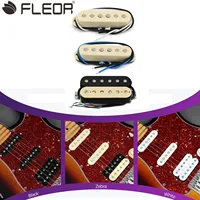 FLEOR HSS Alnico 5 pastillas de guitarra Set Humbucker + pastilla de bobina única escalonada para piezas de guitarra SSH ST