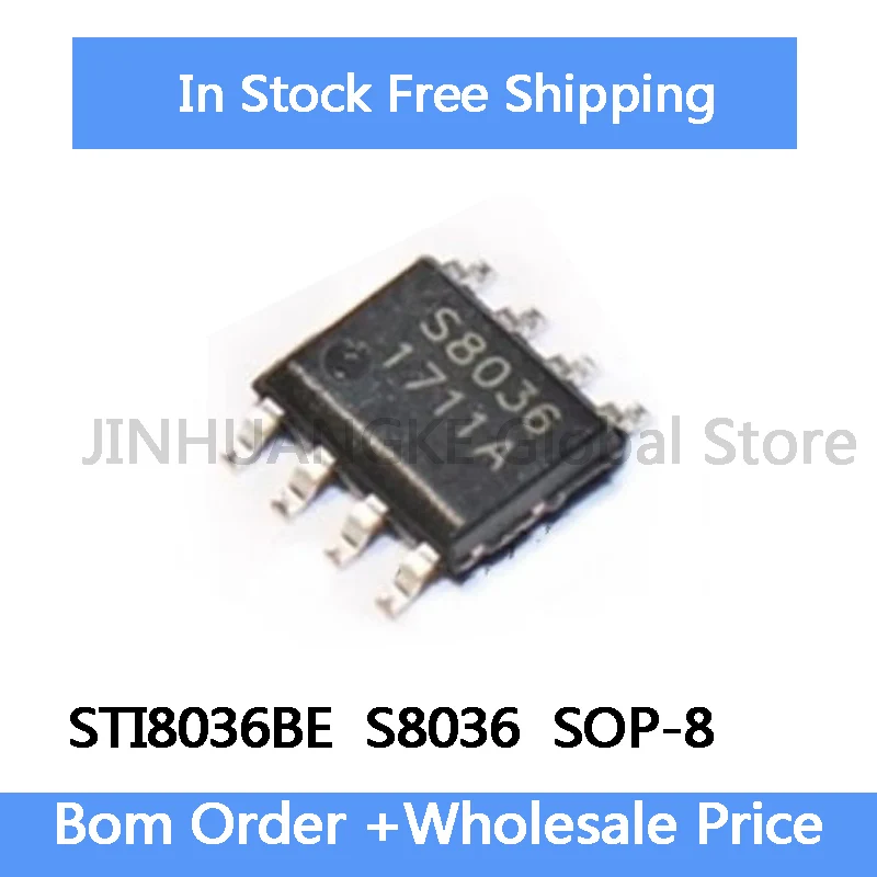 10Pcs STI8036BE STI8036 S8036 Power Manager Chip IC SOP-8 IC In Stock Wholesale